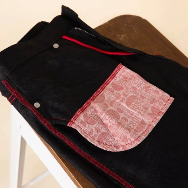 1083 - JEANS DROIT 201N coton bio denimoriginal uni noir