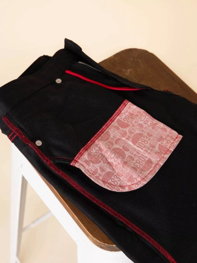 1083 - JEANS DROIT 201N coton bio denimoriginal uni noir