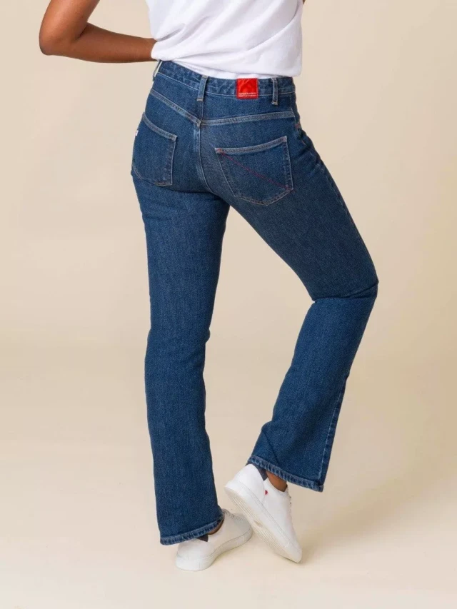 1083 - JEANS BOOTCUT 202N DELAVE coton bio superdenim flex indigo ocean