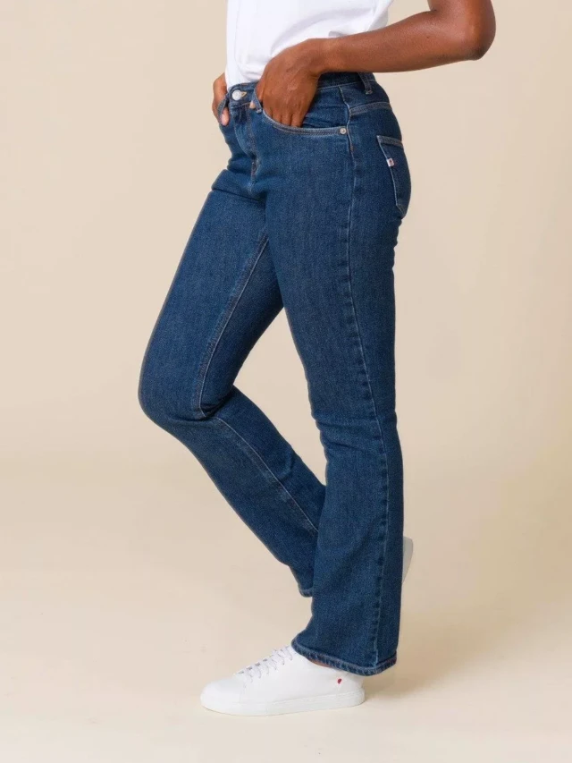 1083 - JEANS BOOTCUT 202N DELAVE coton bio superdenim flex indigo ocean