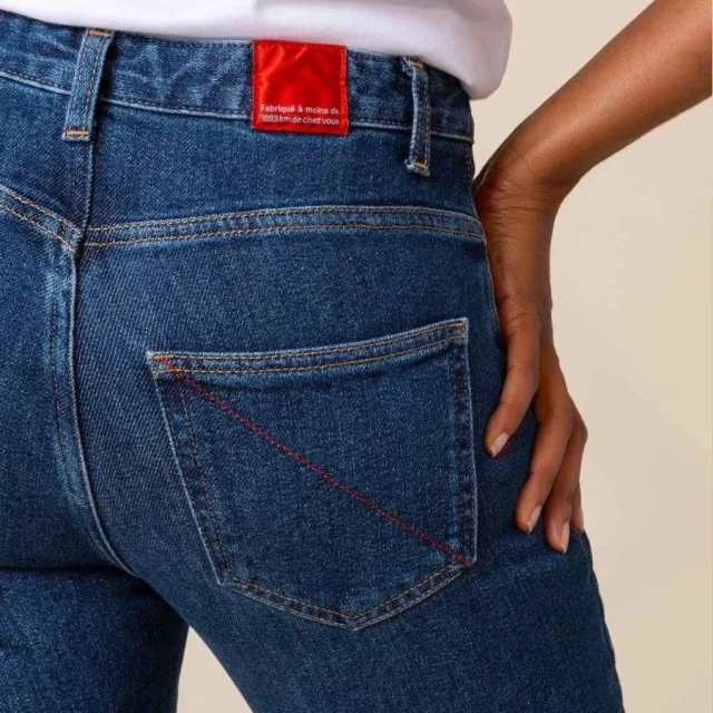 1083 - JEANS BOOTCUT 202N DELAVE coton bio superdenim flex indigo ocean