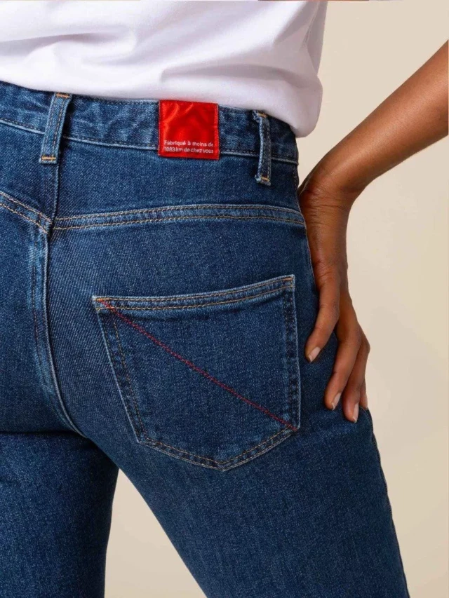 1083 - JEANS BOOTCUT 202N DELAVE coton bio superdenim flex indigo ocean