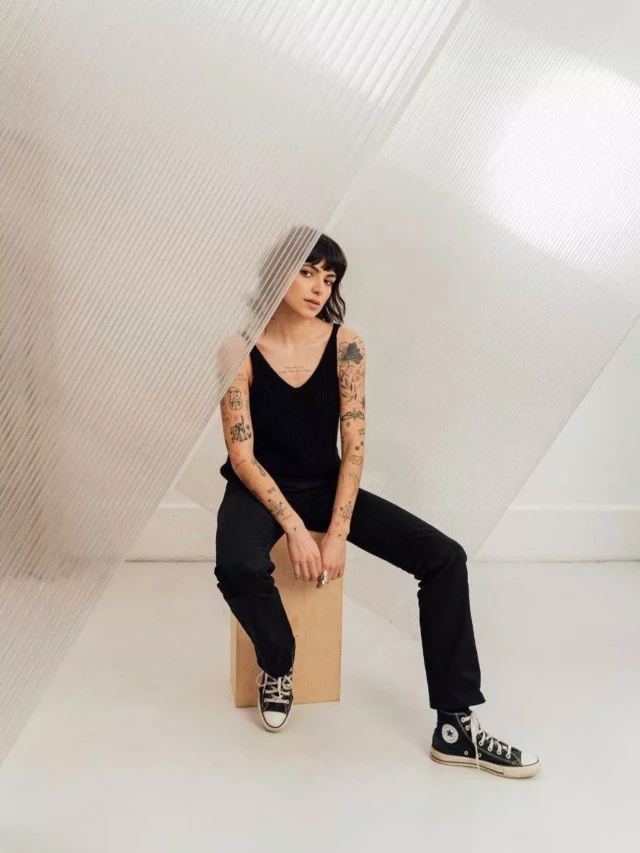 1083 - JEANS BOOTCUT 202N EVASE coton bio superdenim uni noir Femme