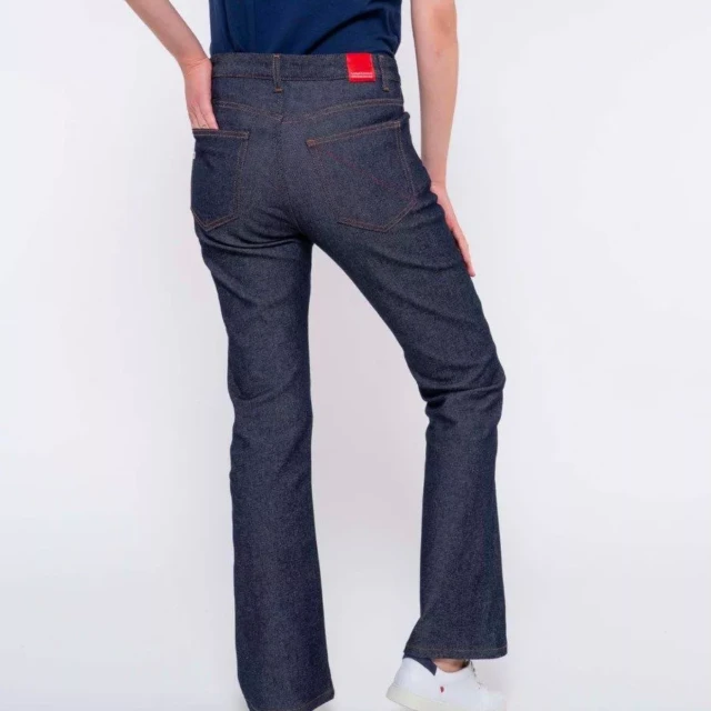 1083 - JEANS BOOTCUT 202N EVASE coton bio superdenim flex indigo brut