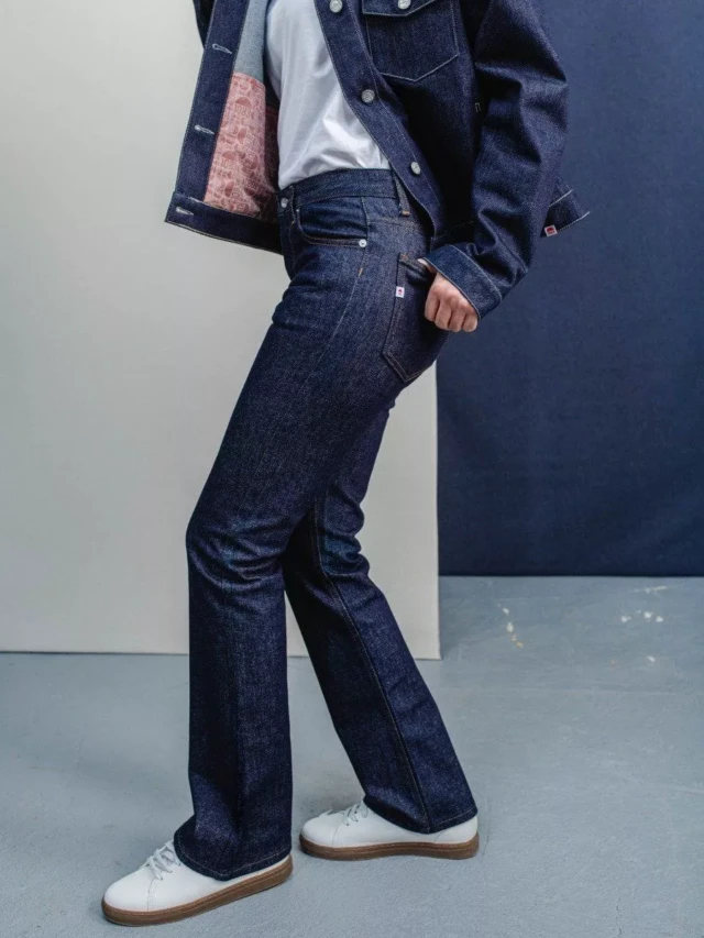 1083 - JEANS BOOTCUT 202N EVASE coton bio superdenim flex indigo brut