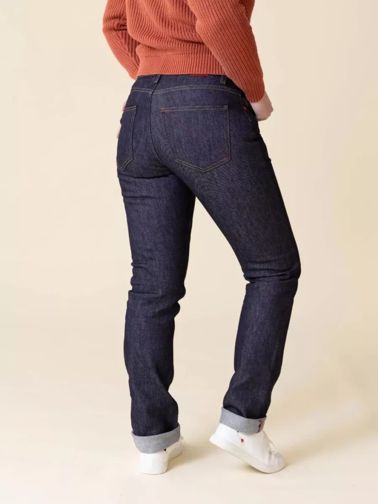 1083 - JEANS AJUSTE 203N flex coton bio superdenim indigo brut Femme
