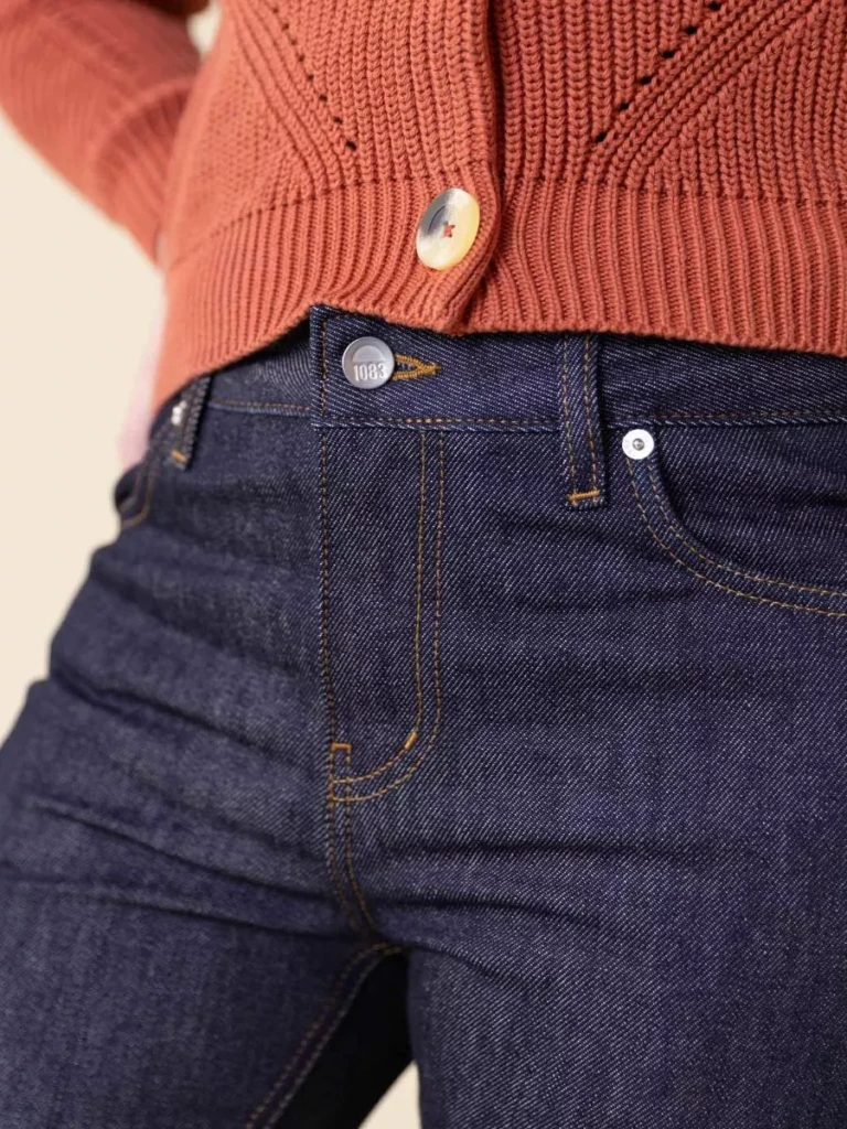 1083 - JEANS AJUSTE 203N flex coton bio superdenim indigo brut Femme