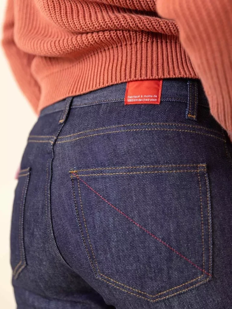 1083 - JEANS AJUSTE 203N flex coton bio superdenim indigo brut Femme