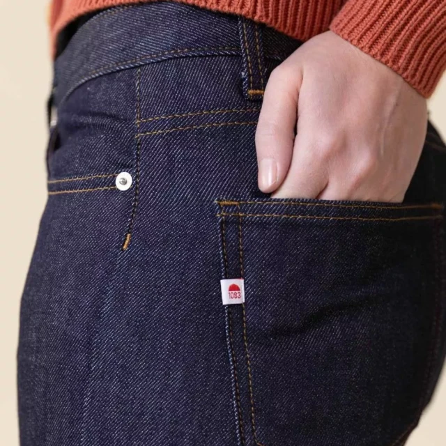 1083 - JEANS AJUSTE 203N flex coton bio superdenim indigo brut Femme