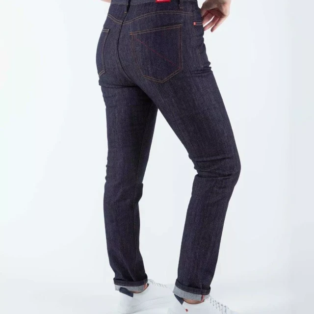 1083 - JEANS SLIM 204H FUSELE taille haute coton bio filidenim flex indigo brut