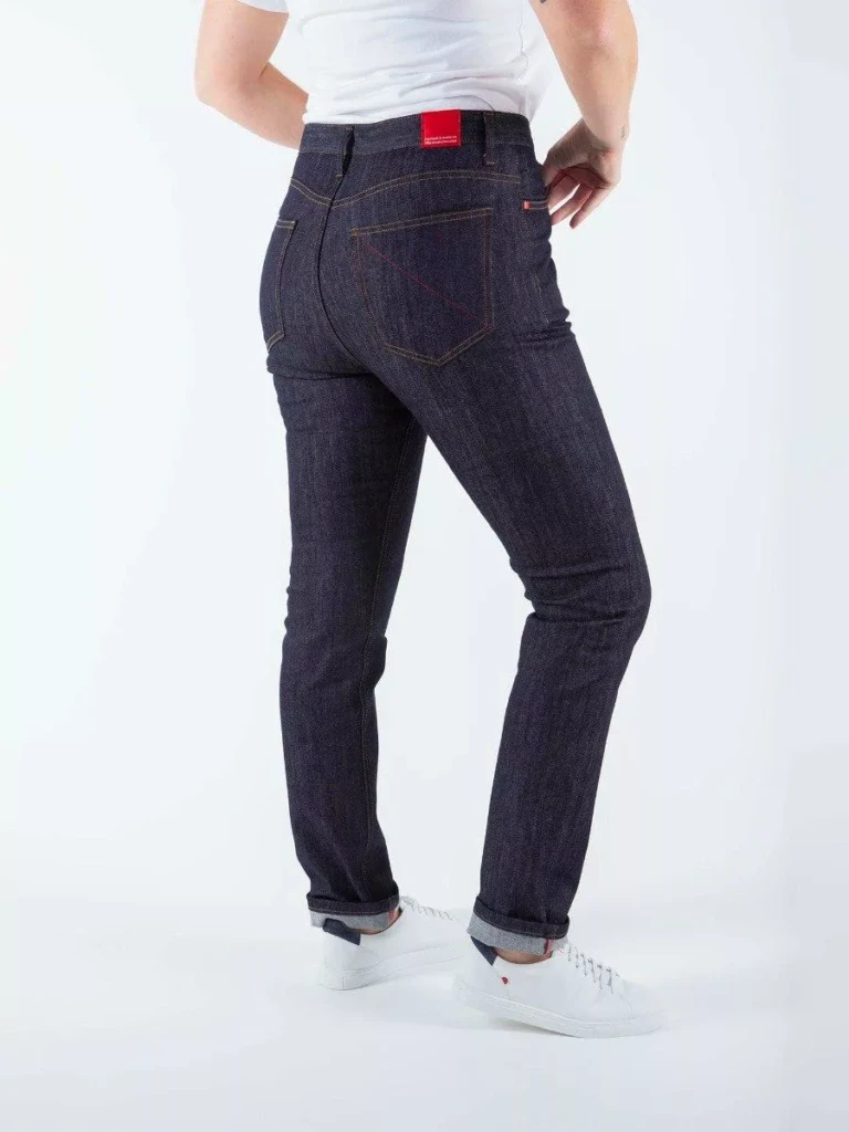 1083 - JEANS SLIM 204H FUSELE taille haute coton bio filidenim flex indigo brut