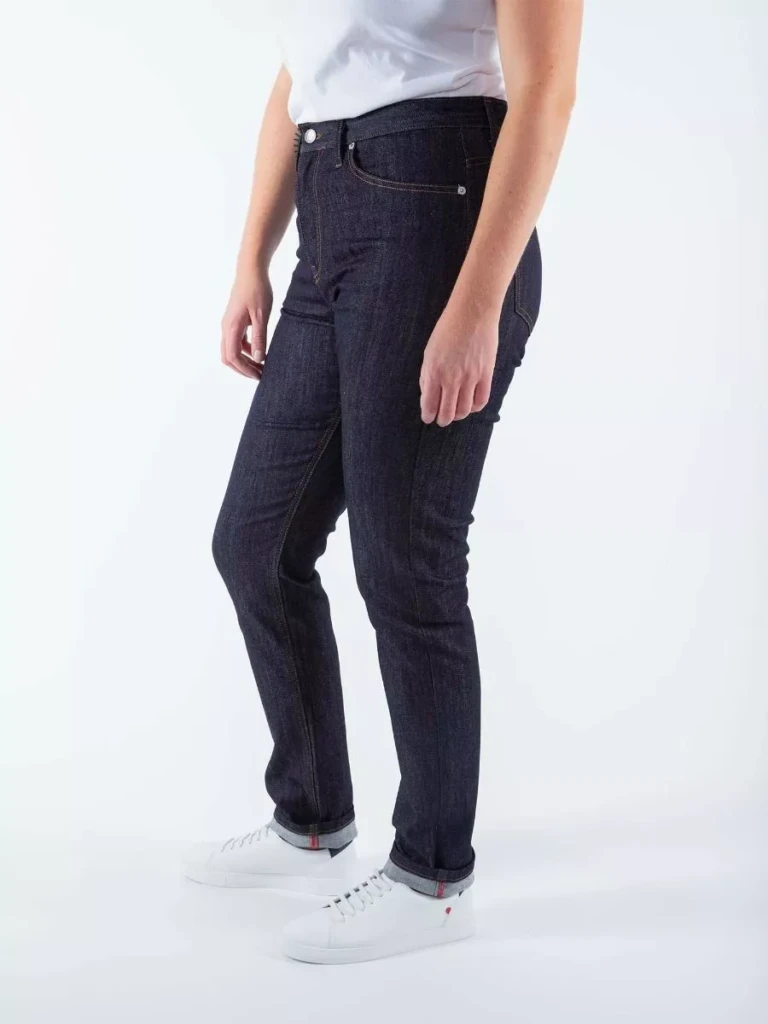 1083 - JEANS SLIM 204H FUSELE taille haute coton bio filidenim flex indigo brut