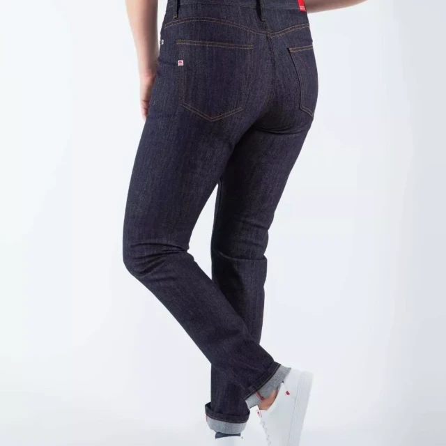 1083 - JEANS SLIM 204H FUSELE taille haute coton bio filidenim flex indigo brut