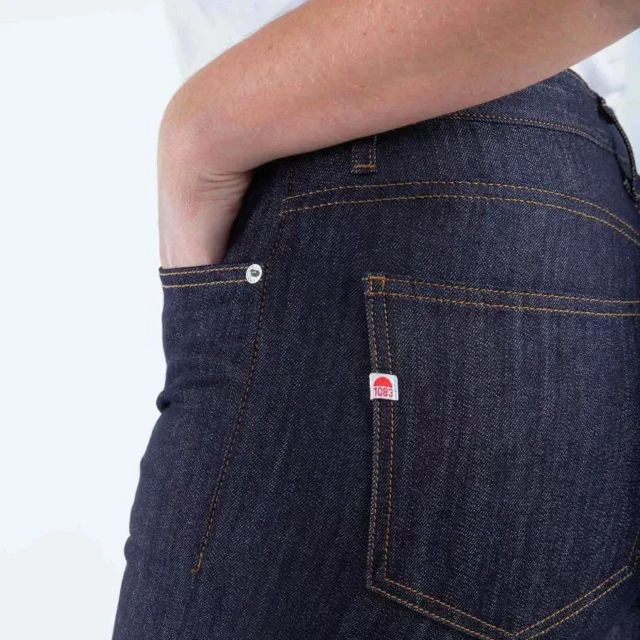 1083 - JEANS SLIM 204H FUSELE taille haute coton bio filidenim flex indigo brut