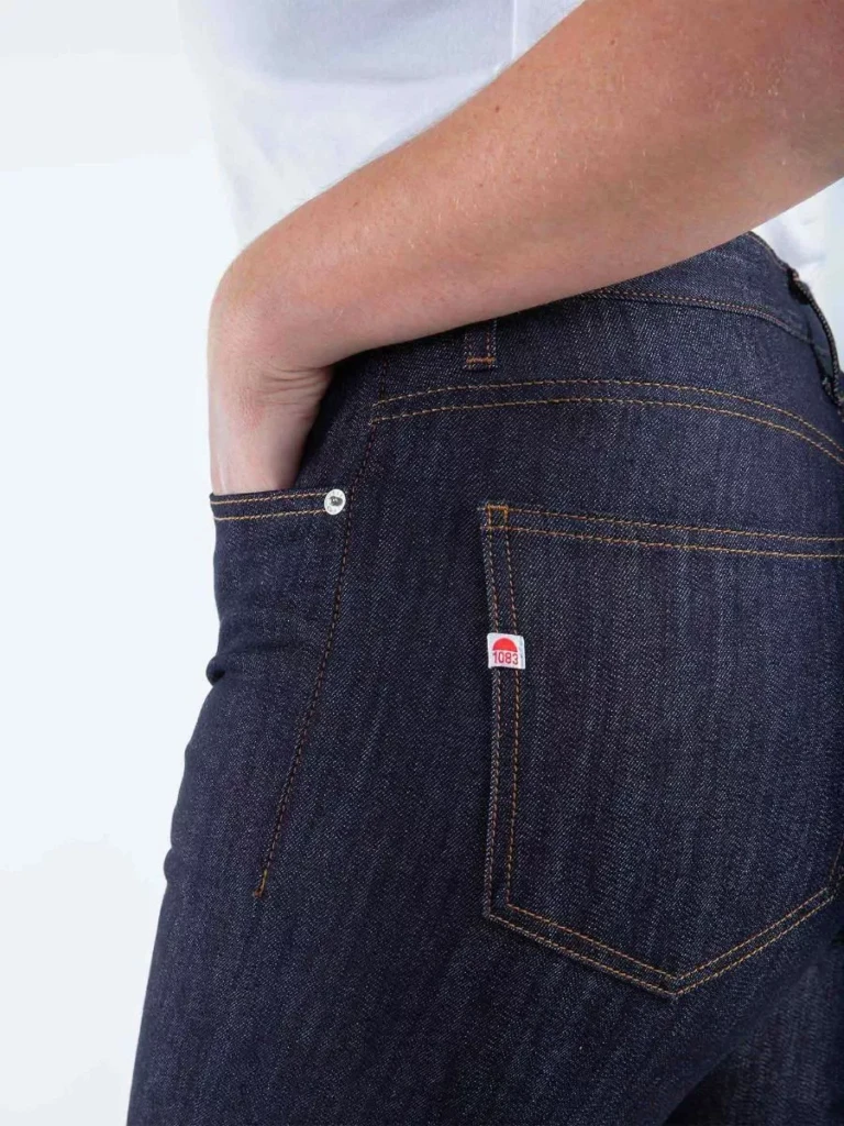 1083 - JEANS SLIM 204H FUSELE taille haute coton bio filidenim flex indigo brut