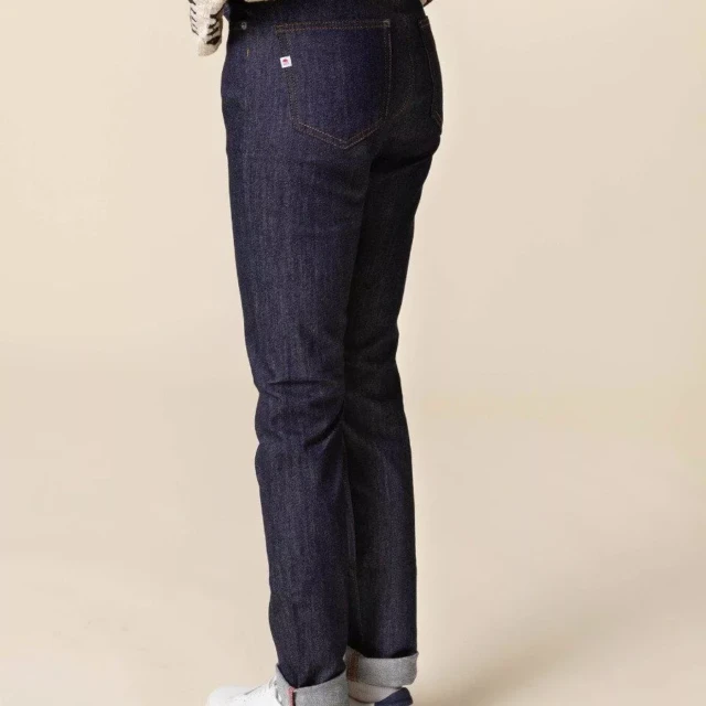 1083 - JEANS SLIM 204N FUSELE taille normale coton bio filidenim flex indigo brut