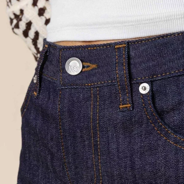 1083 - JEANS SLIM 204N FUSELE taille normale coton bio filidenim flex indigo brut