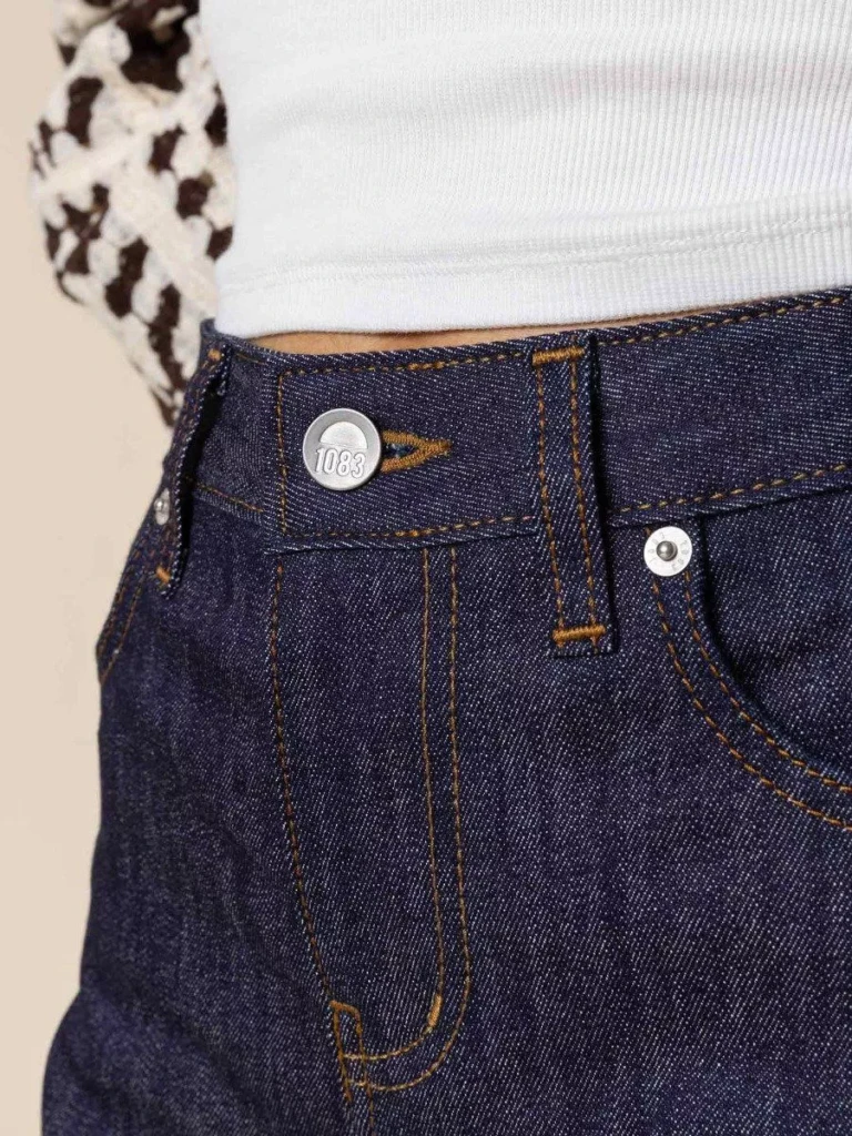 1083 - JEANS SLIM 204N FUSELE taille normale coton bio filidenim flex indigo brut