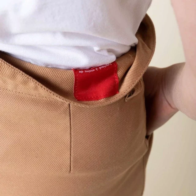 1083 - PANTALON NOUE CAROTTE 209H coton bio uni marron argile