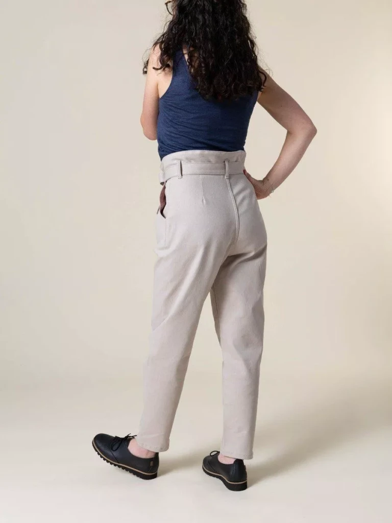1083 - PANTALON NOUE CAROTTE 209H coton bio uni beige