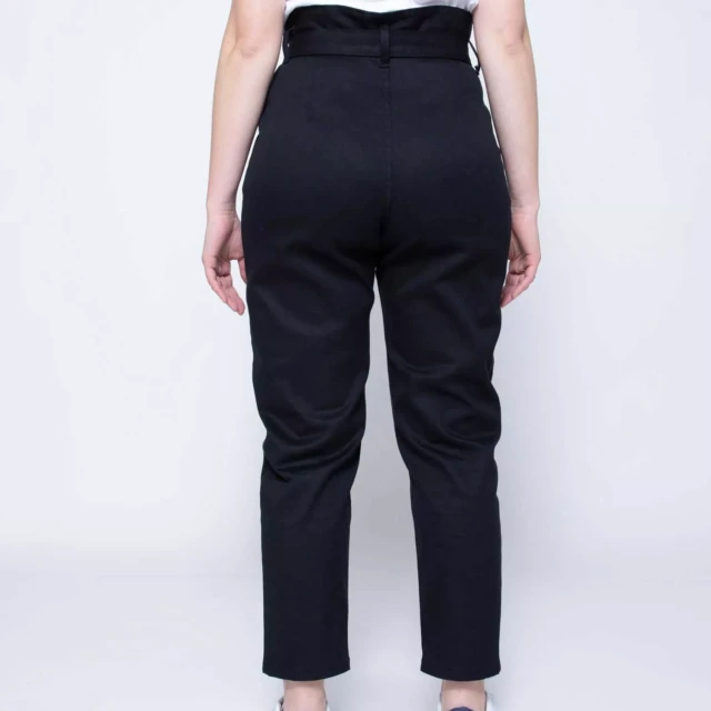 1083 - PANTALON NOUE CAROTTE 209H coton bio filidenim flex uni noir