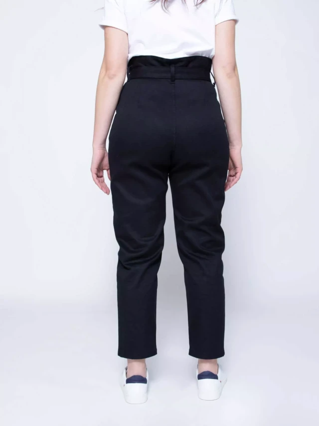 1083 - PANTALON NOUE CAROTTE 209H coton bio filidenim flex uni noir