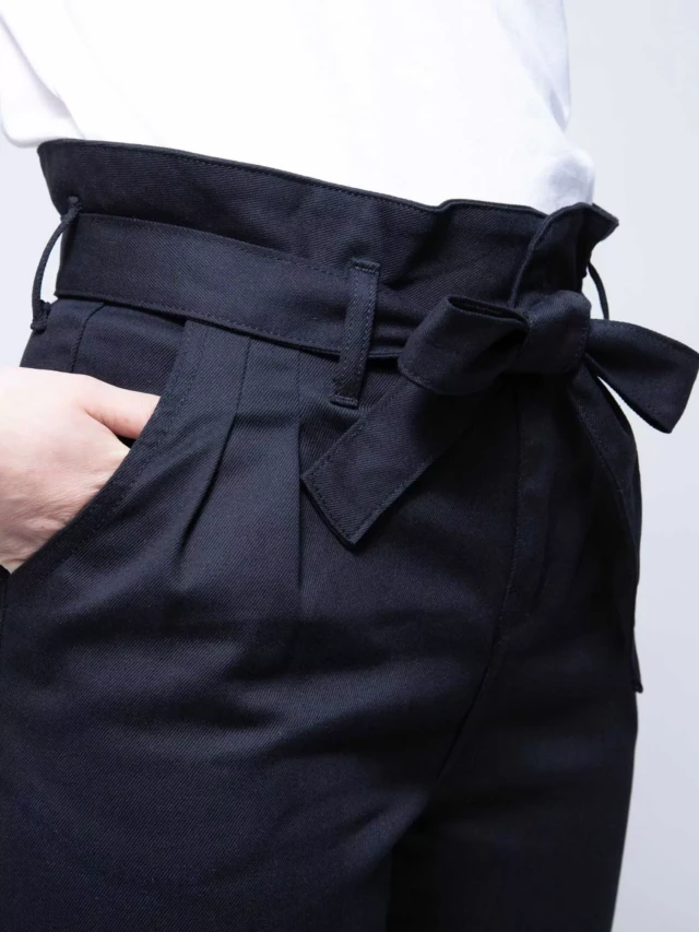 1083 - PANTALON NOUE CAROTTE 209H coton bio filidenim flex uni noir