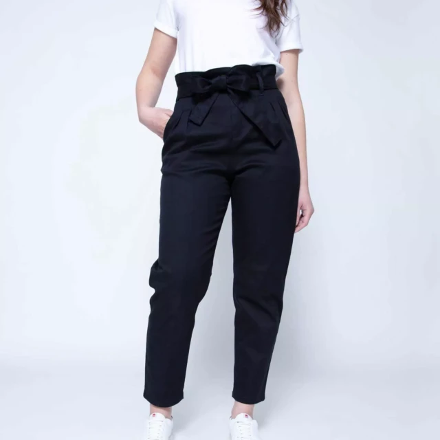1083 - PANTALON NOUE CAROTTE 209H coton bio filidenim flex uni noir