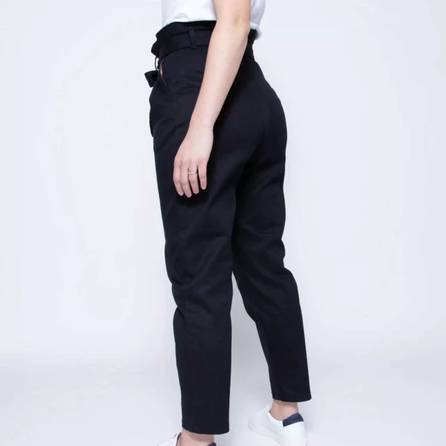 1083 - PANTALON NOUE CAROTTE 209H coton bio filidenim flex uni noir