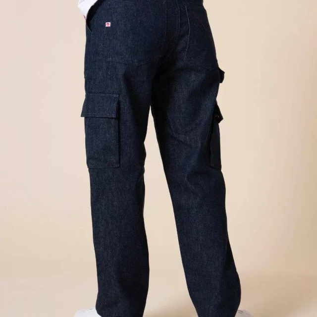 1083 - CARGO DROIT 211N coton bio superdenim bleu Femme