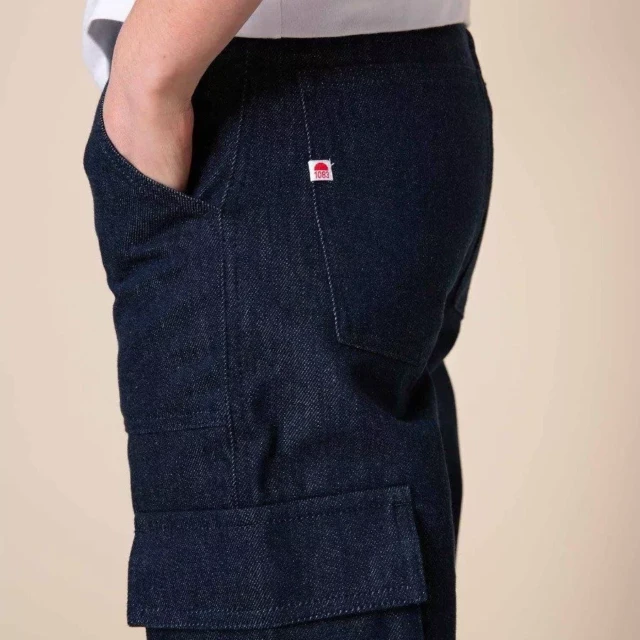 1083 - CARGO DROIT 211N coton bio superdenim bleu Femme