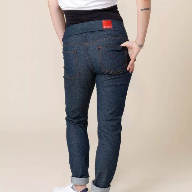 1083 - JEANS GROSSESSE 217N AJUSTE coton bio filidenim flex bleu Femme