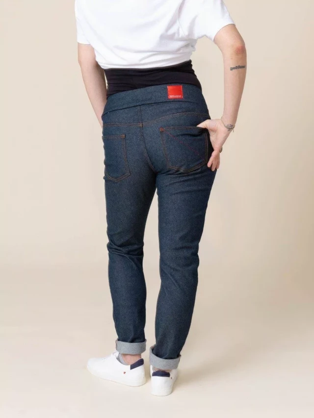 1083 - JEANS GROSSESSE 217N AJUSTE coton bio filidenim flex bleu Femme