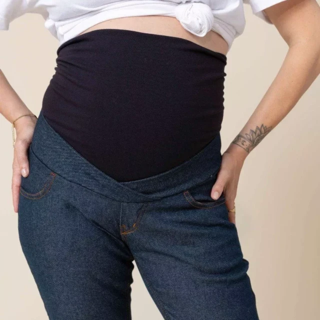 1083 - JEANS GROSSESSE 217N AJUSTE coton bio filidenim flex bleu Femme