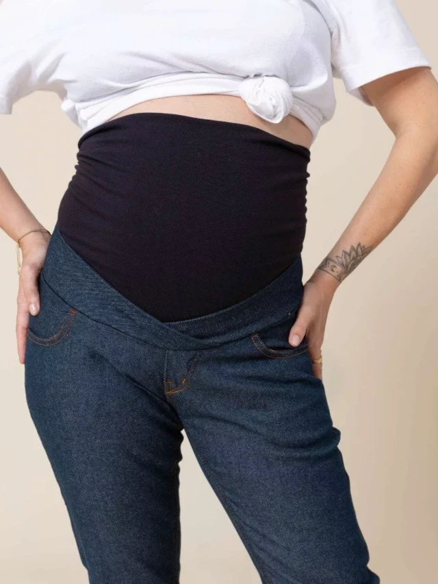 1083 - JEANS GROSSESSE 217N AJUSTE coton bio filidenim flex bleu Femme