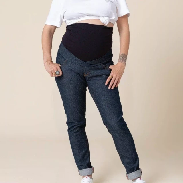 1083 - JEANS GROSSESSE 217N AJUSTE coton bio filidenim flex bleu Femme