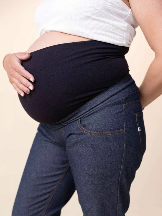 1083 - JEANS GROSSESSE 217N AJUSTE coton bio filidenim flex bleu Femme