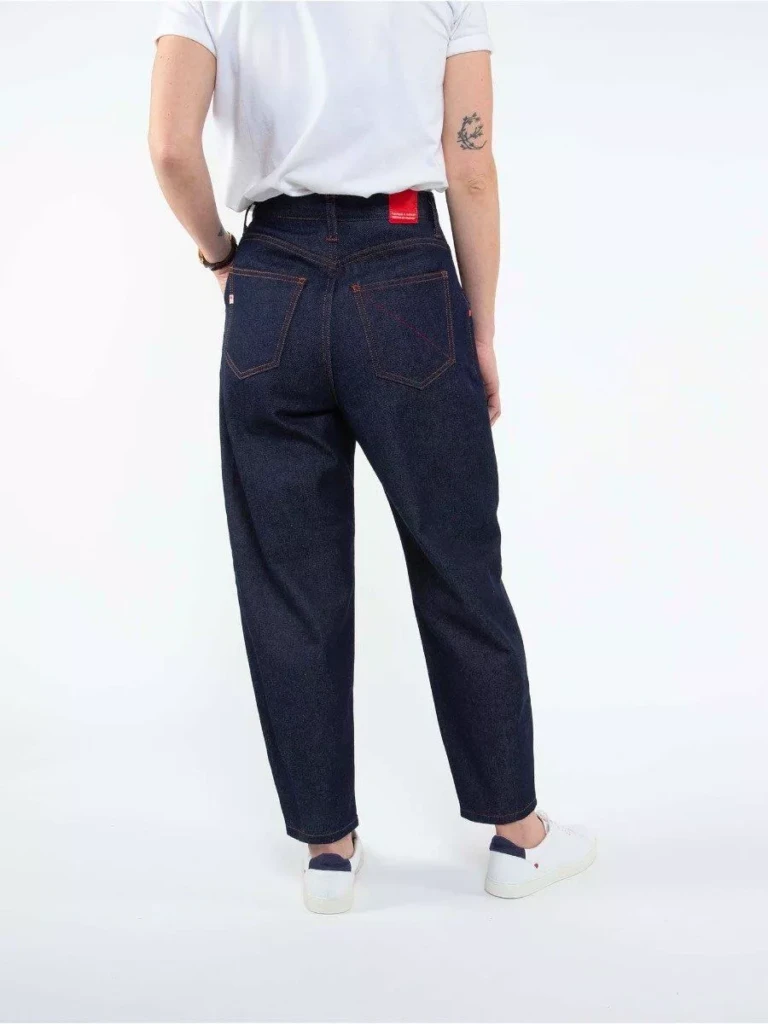 1083 - JEANS BALLON CARDE 218H 100 % coton bio superdenim indigo brut