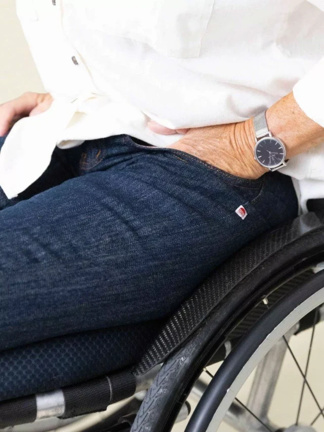 1083 - JEANS ADAPTE PMR 223N AJUSTE coton bio filidenim flex bleu Femme