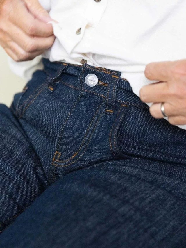 1083 - JEANS ADAPTE PMR 223N AJUSTE coton bio filidenim flex bleu Femme