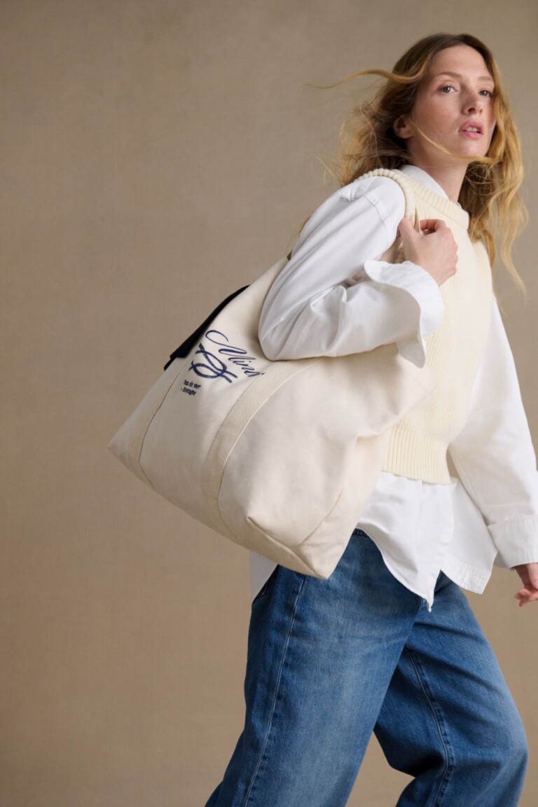 Le Minor - Pull sans manches écru pour femme