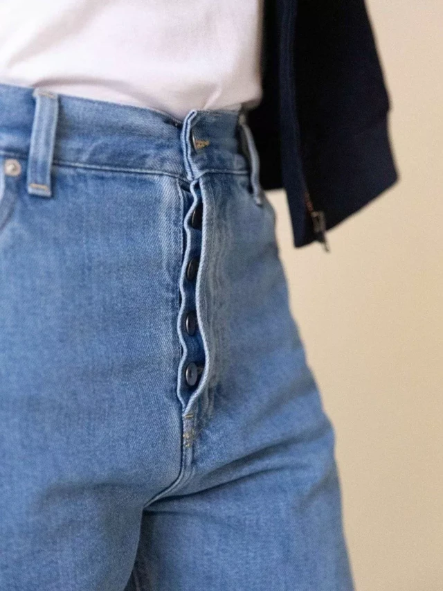 1083 - JEANS BOYFRIEND 224N DELAVE 100 % coton bio indigo clair femme