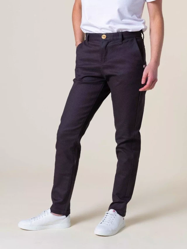 1083 - CHINO AJUSTE 263N coton bio filidenim flex uni anthracite Femme