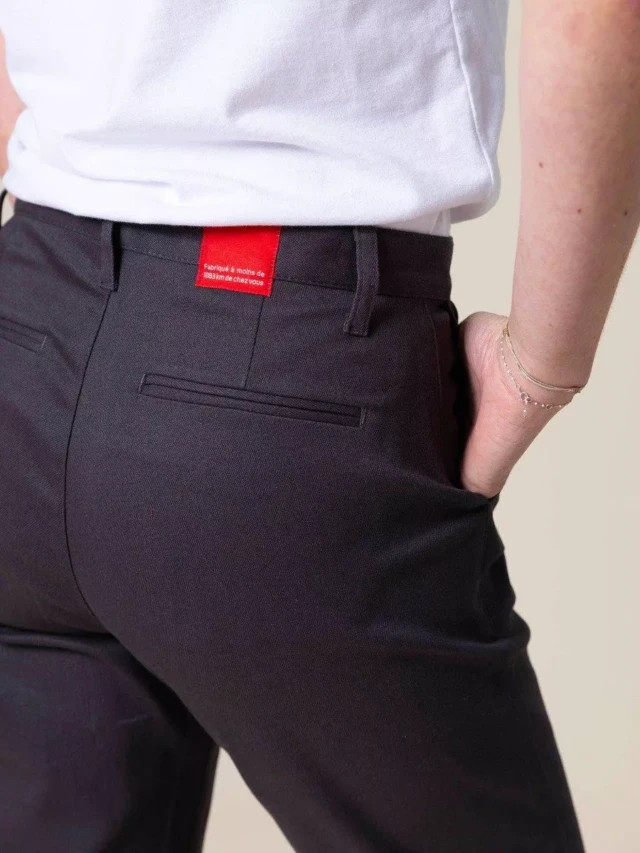 1083 - CHINO AJUSTE 263N coton bio filidenim flex uni anthracite Femme