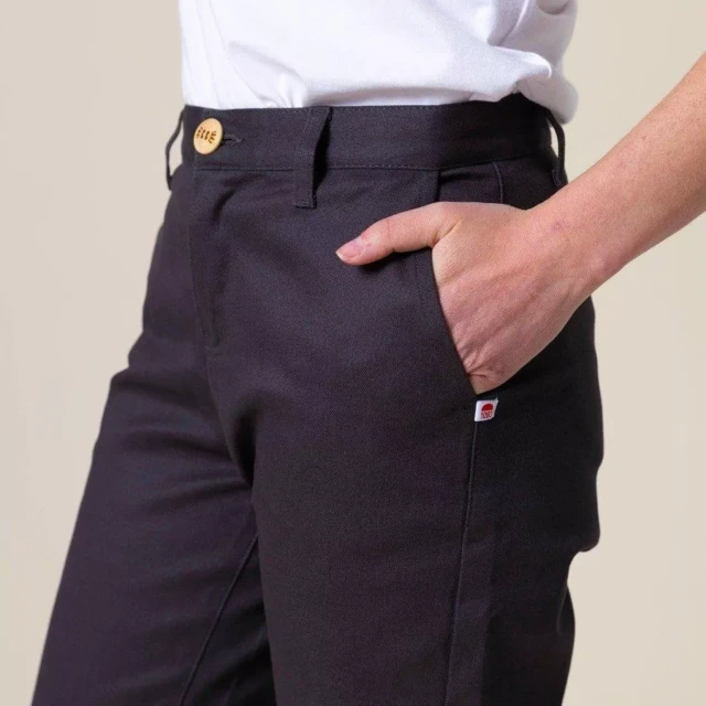 1083 - CHINO AJUSTE 263N coton bio filidenim flex uni anthracite Femme
