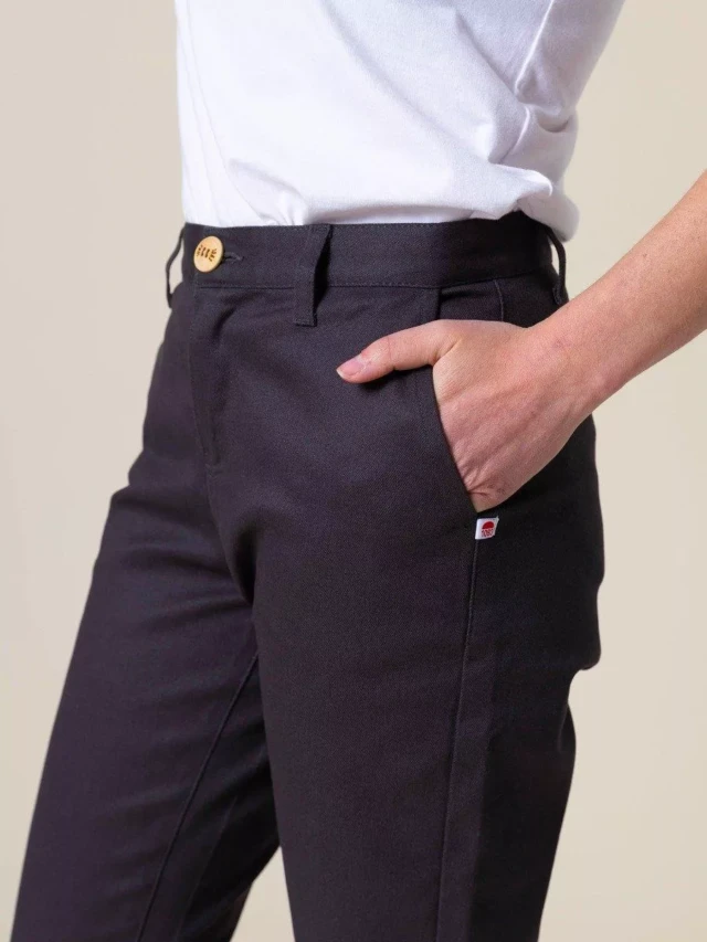 1083 - CHINO AJUSTE 263N coton bio filidenim flex uni anthracite Femme