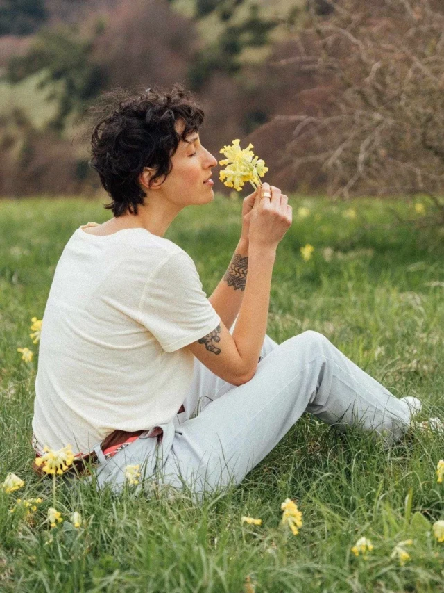 1083 - CHINO AJUSTE 263N coton bio filidenim flex uni bleu glacier Femme