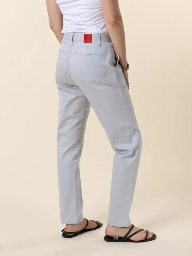 1083 - CHINO AJUSTE 263N coton bio filidenim flex uni bleu glacier Femme