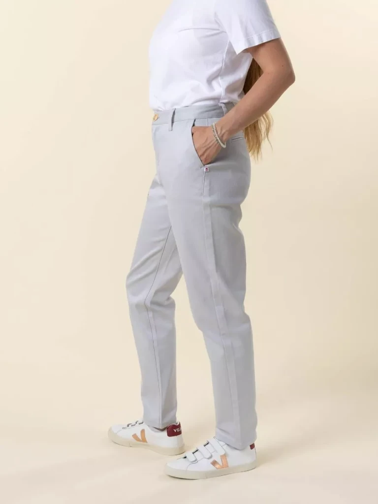 1083 - CHINO AJUSTE 263N coton bio filidenim flex uni bleu glacier Femme