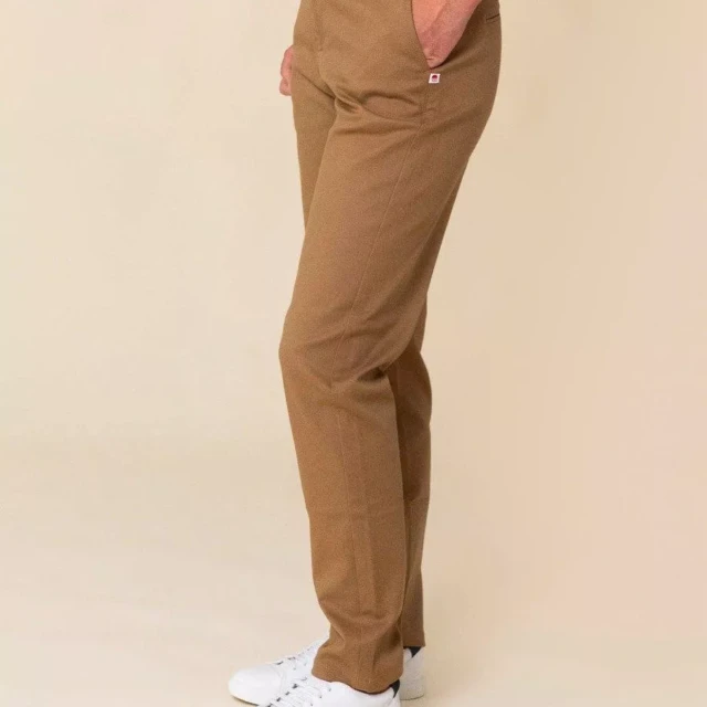 1083 - CHINO AJUSTE 263N marron clair coton bio filidenim flex Femme